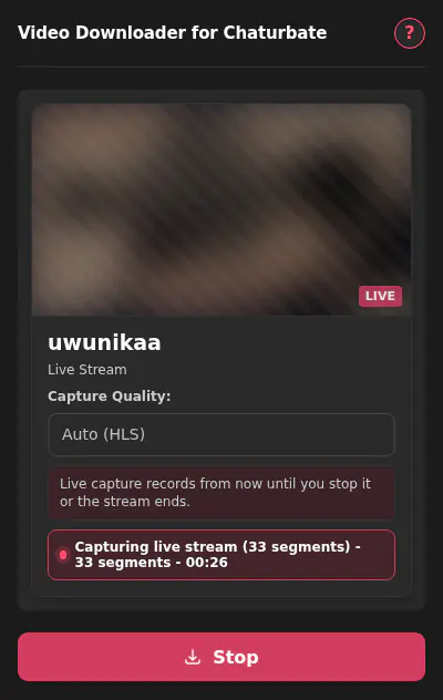 Chaturbate Video Downloader browser extension screenshot 4