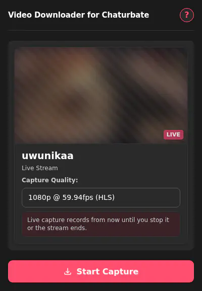 Chaturbate Video Downloader browser extension screenshot 6